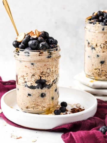 Blueberry Banana Overnight Oats Gluten Free Dairy Free 12