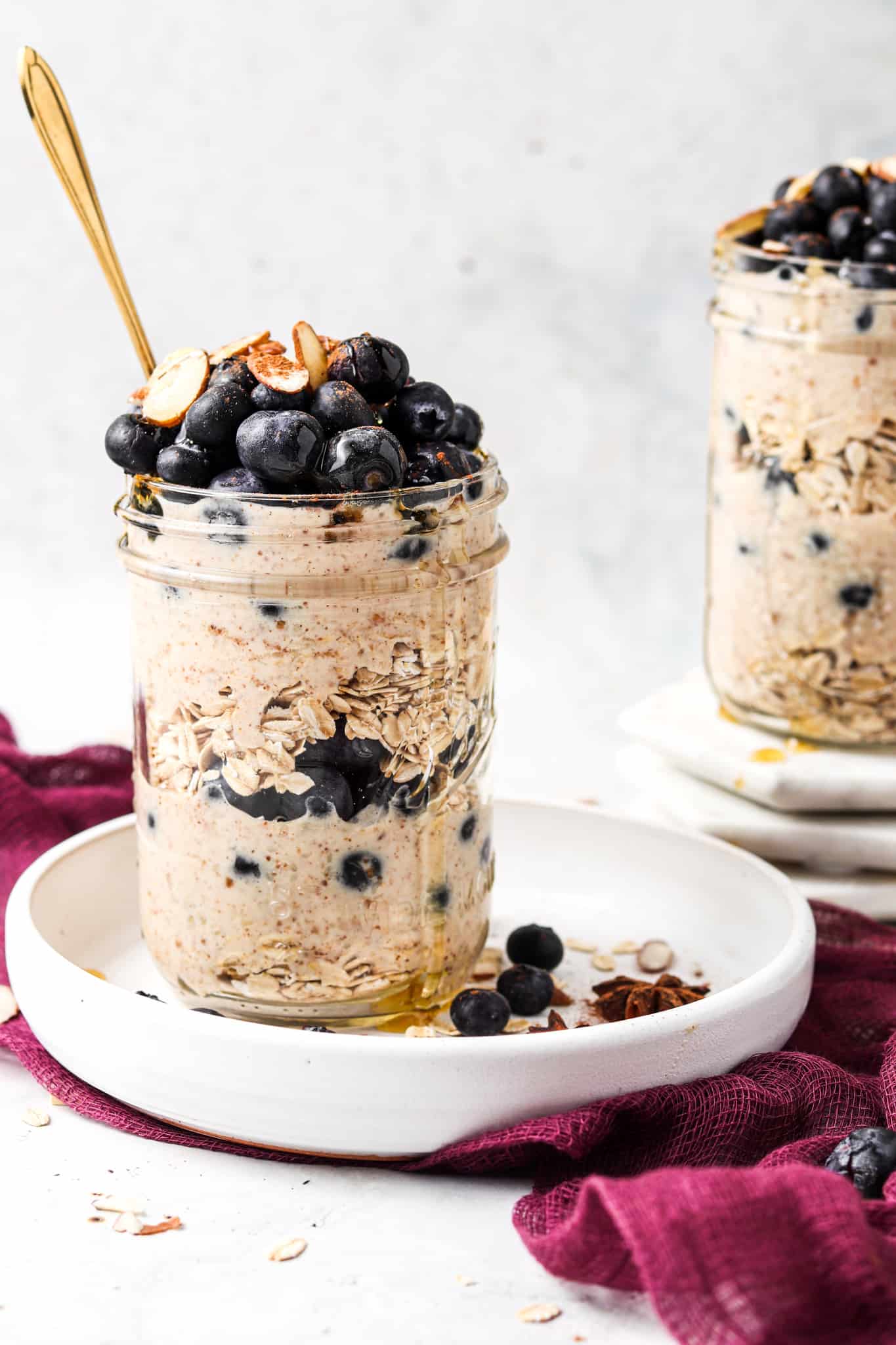 Blueberry Banana Overnight Oats (Gluten Free, Vegan) Allianna's Kitchen