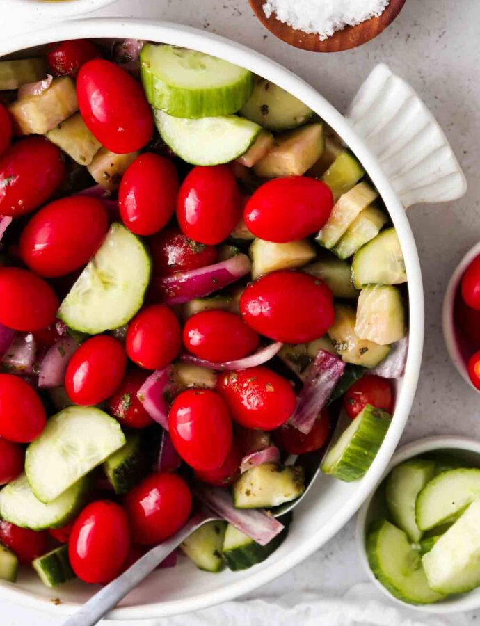Whole30 Greek Salad (Paleo, Vegan, Dairy Free)
