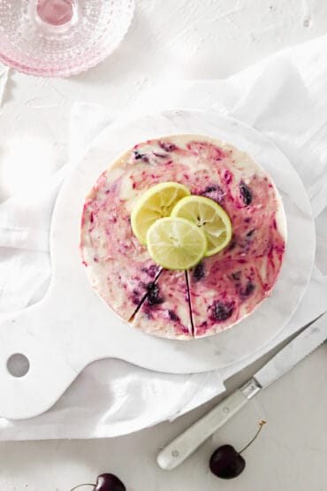 Vegan & Gluten Free No Bake Cherry Lime Cheesecake Vegan & Gluten Free No Bake Cherry Lime Cheesecake