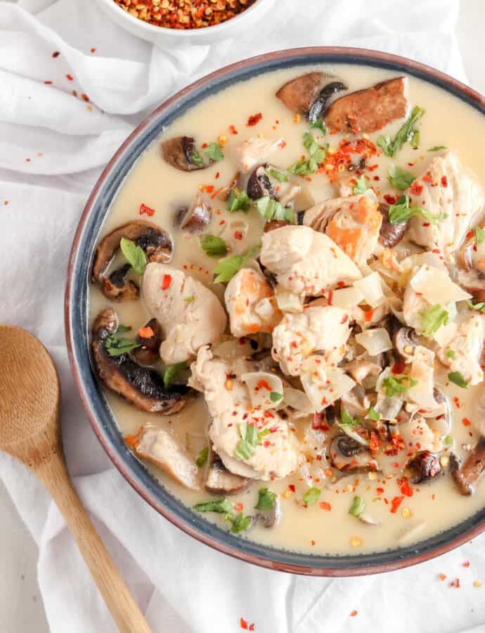 Thai Creamy Chicken Soup ( PALEO | WHOLE 30 | KETO | AIP OPTION)