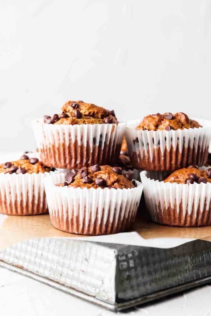 gluten free muffins on a pan