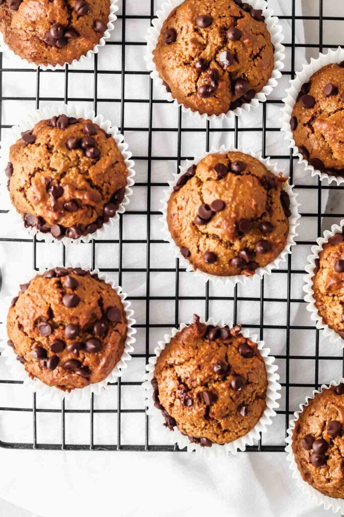 gluten free muffins cooling on a rack