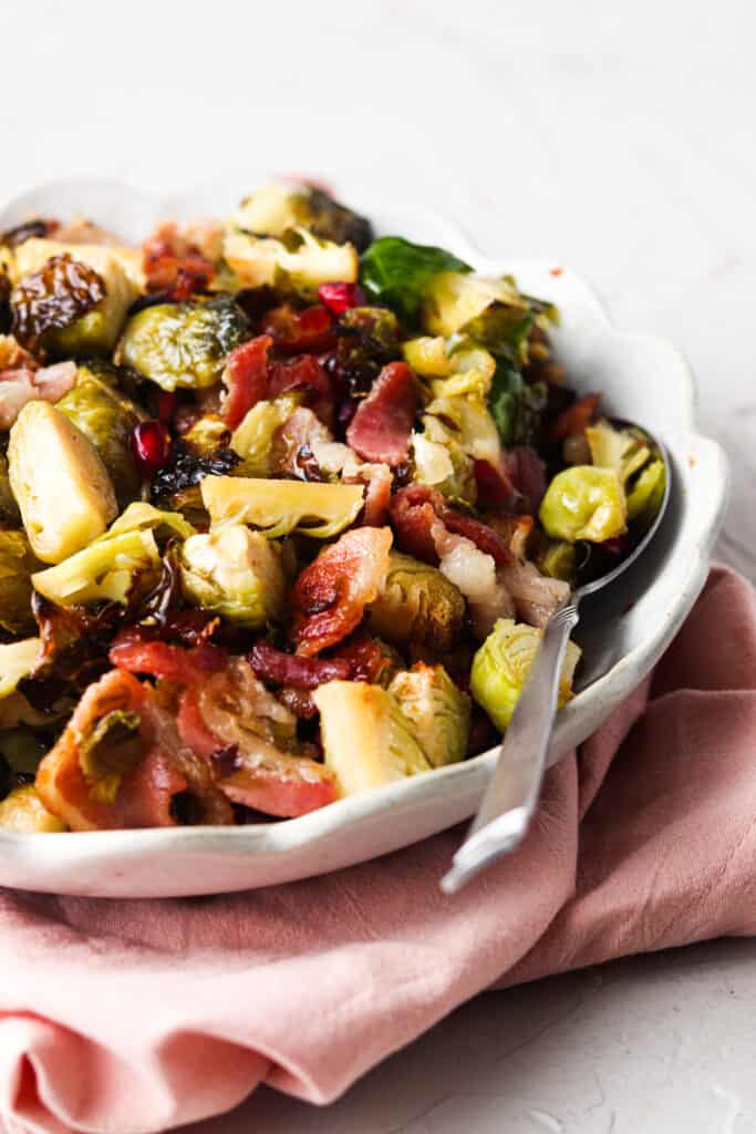 Paleo AIP Brussel Sprouts With Bacon And Pomegranate| Alliannas Kitchen