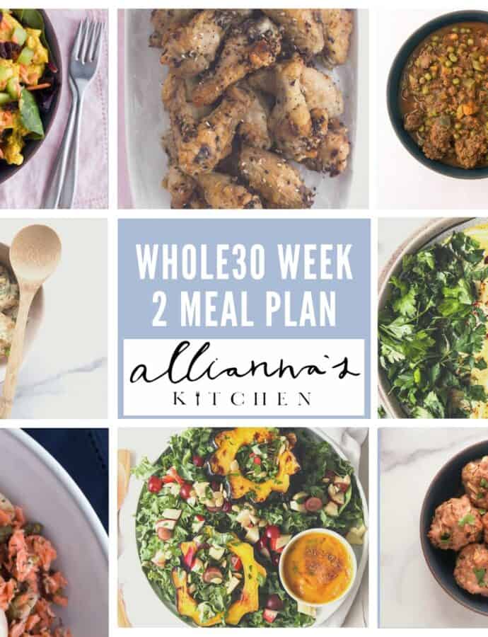 WEEK 2 WHOLE30 MEAL PLAN (10/12-10/19)
