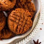 dairy free peanut butter cookies on a plate