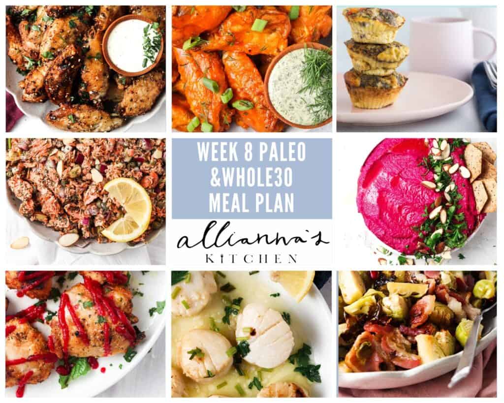 whole30 meal plan photo collage