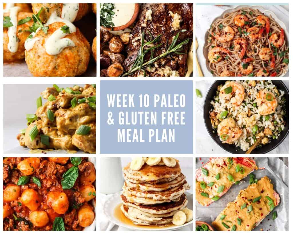 gluten free paleo meal plan collage