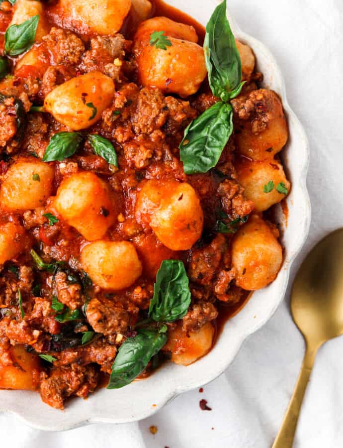 paleo beef gnocchi bolognese