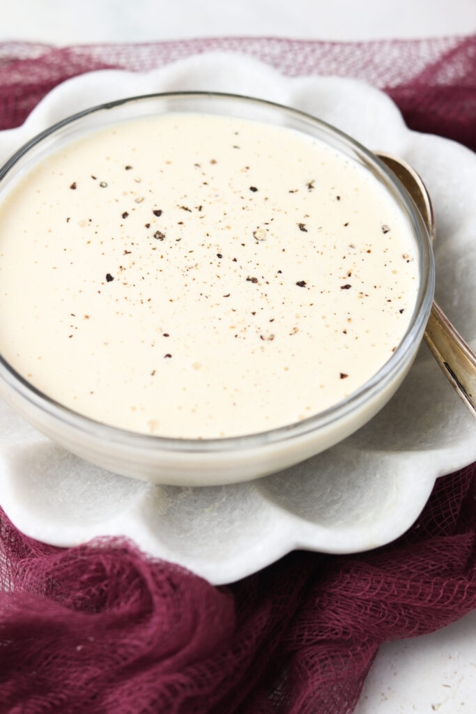 paleo aioli in a bowl with a spoon