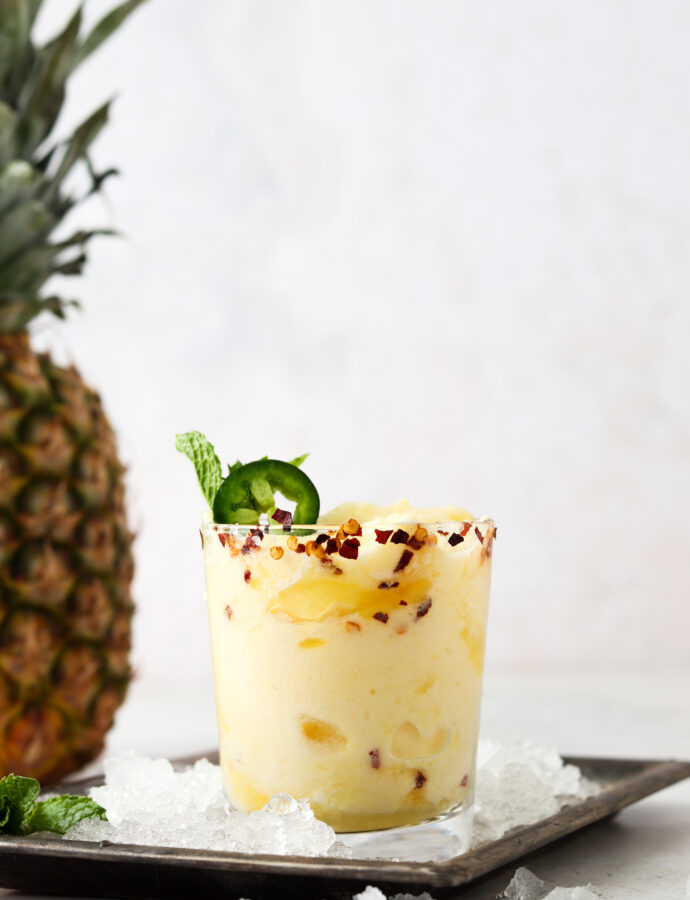 Pineapple Margarita Mocktails (Paleo, No added sugar)