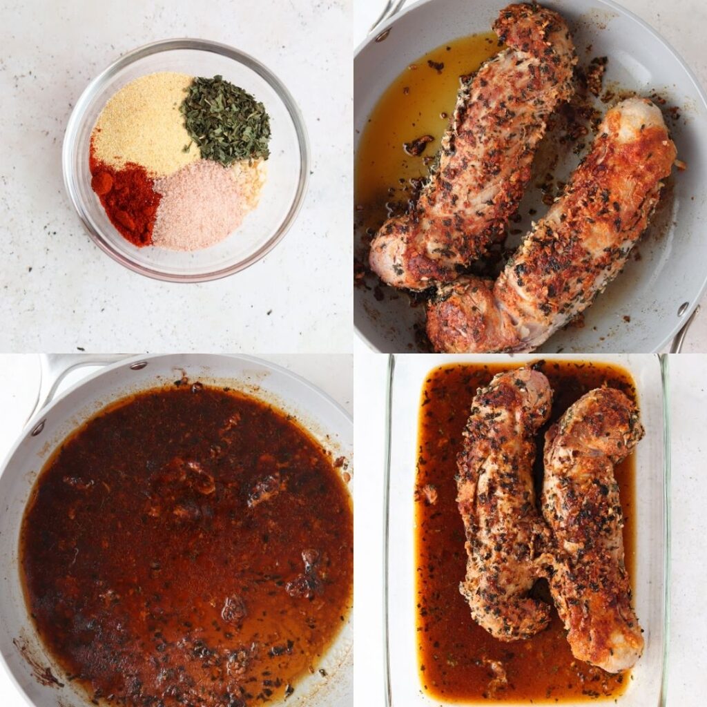 step by step photos of how to make whole30 pork tenderloin