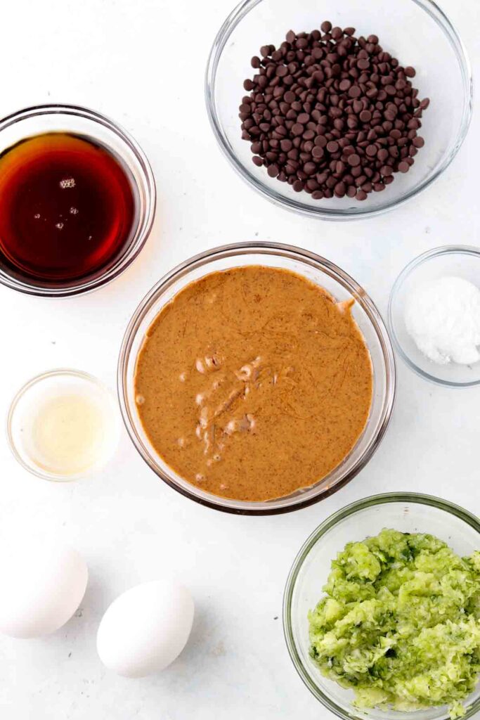 recipe ingredients in bowls