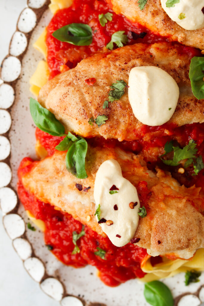 chicken parm on a plate