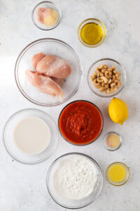 ingredients in small bowls