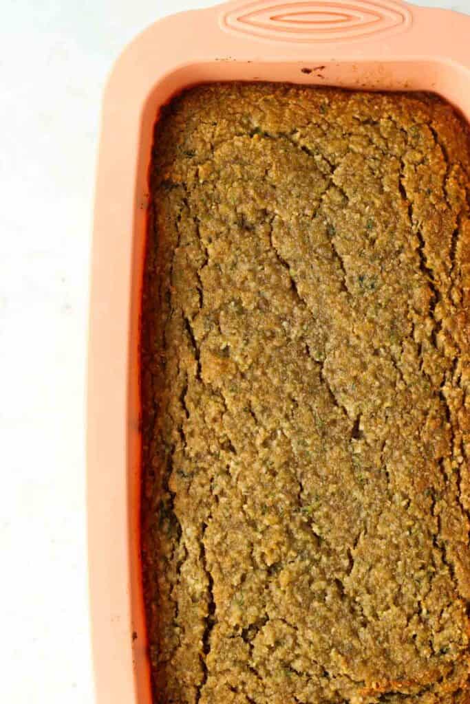 zucchini bread in a loaf pan