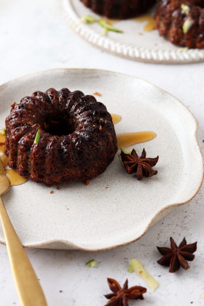 paleo zucchini cake on a plate