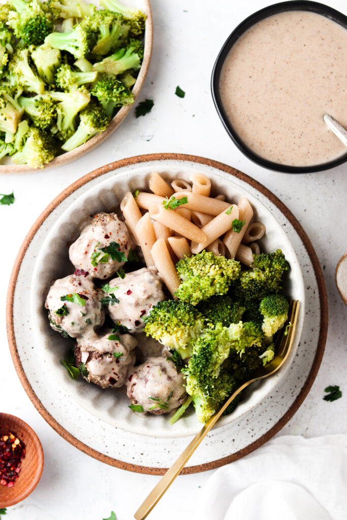 whole30 swedish meatballs in a bowl