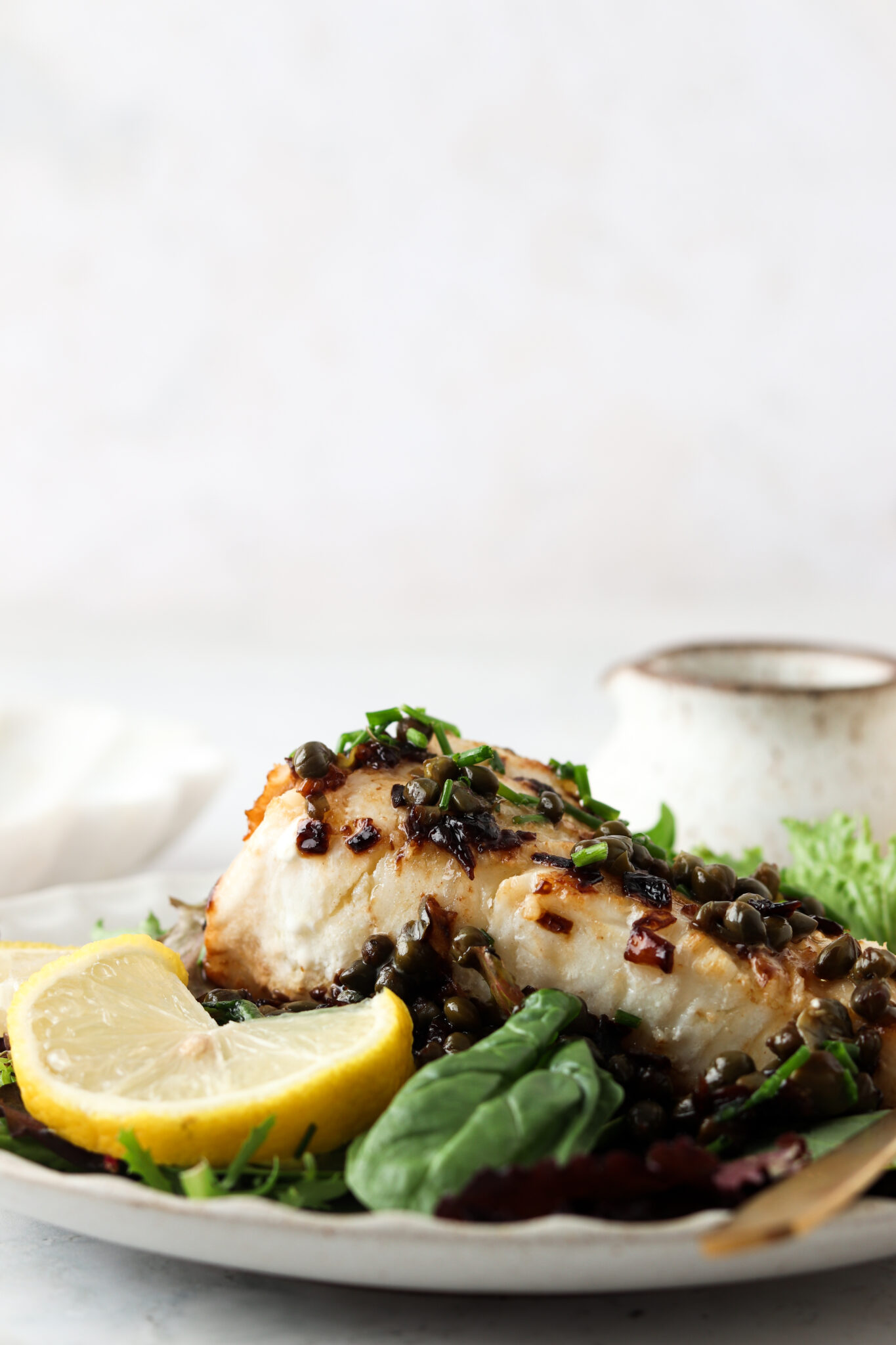 Pan Seared Chilean Sea Bass In Lemon Caper Sauce Allianna's Kitchen