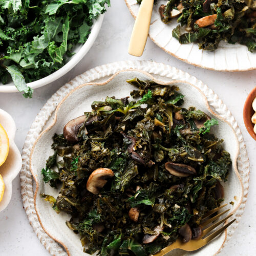 Sauteed Kale And Mushrooms - Allianna's Kitchen