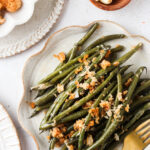 dairy free green bean casserole on a plate