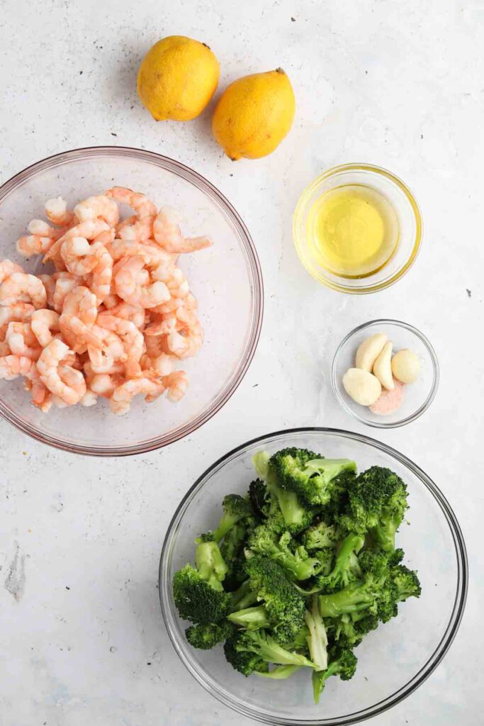 keto shrimp ingredients laid out