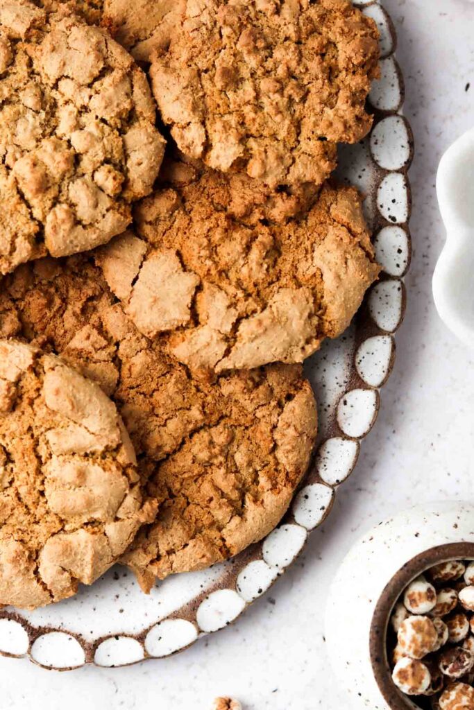 tigernut cookies on a tray