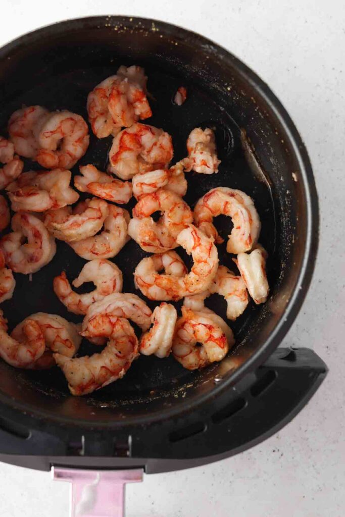 cooked shrimp in the air fryer