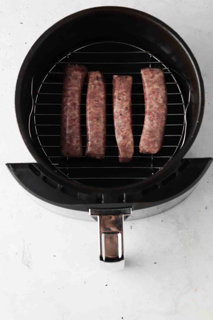 raw sausage in the air fryer