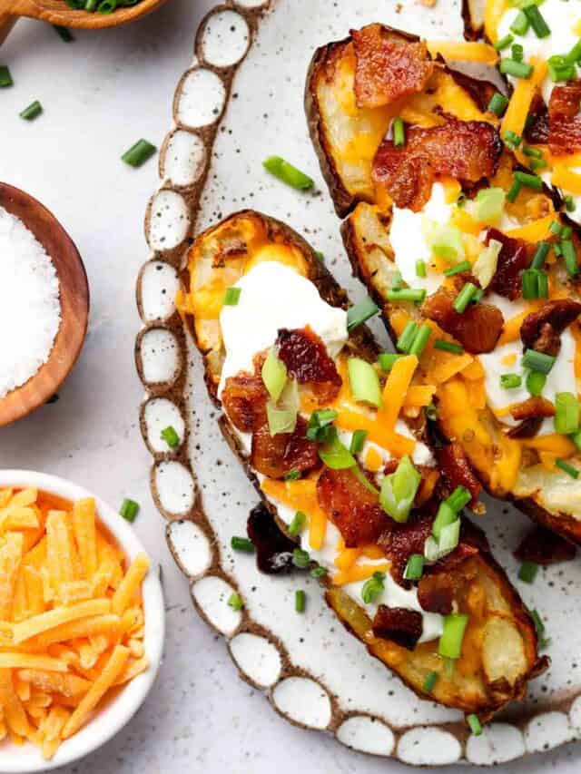 cropped air fryer potato skins 1