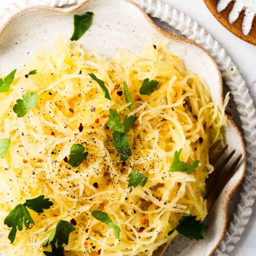 Easy Air Fryer Spaghetti Squash - Allianna's Kitchen