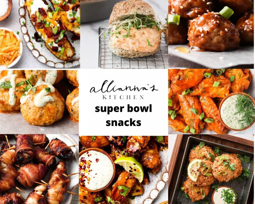 round up of all of my favorite paleo super bowl snacks