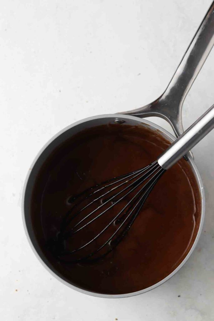 paleo chocolate sauce in a pan