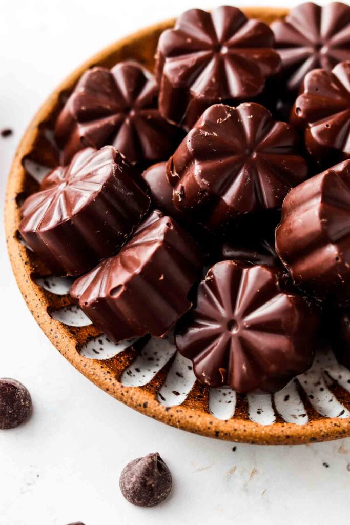 mini chocolates on a plate