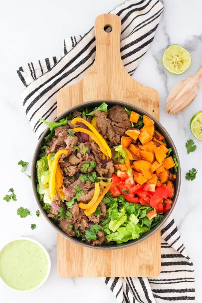 shaved steak fajita