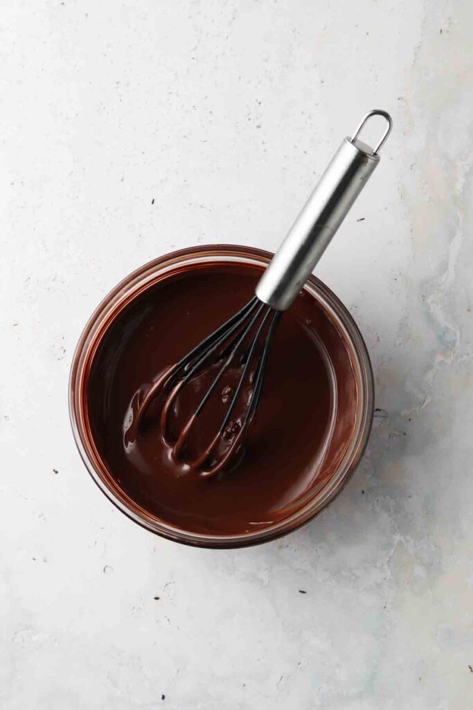 melted chocolate sauce in a bowl