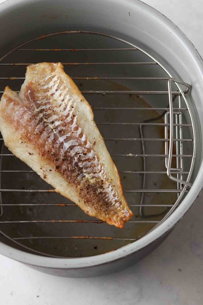 flipped cod in the air fryer