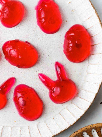 pretty jello cut outs on a plate