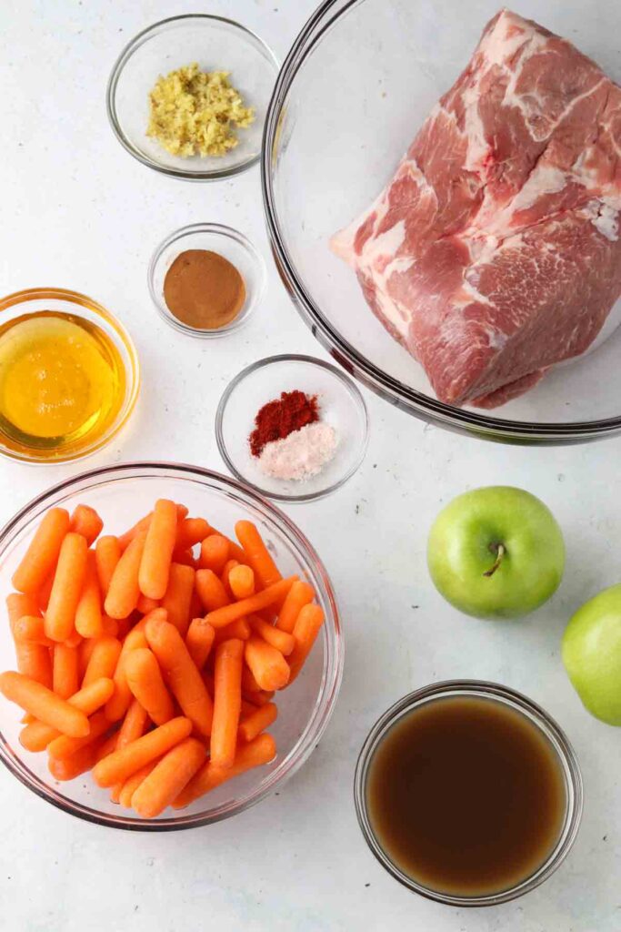 pulled pork ingredients in a bowl