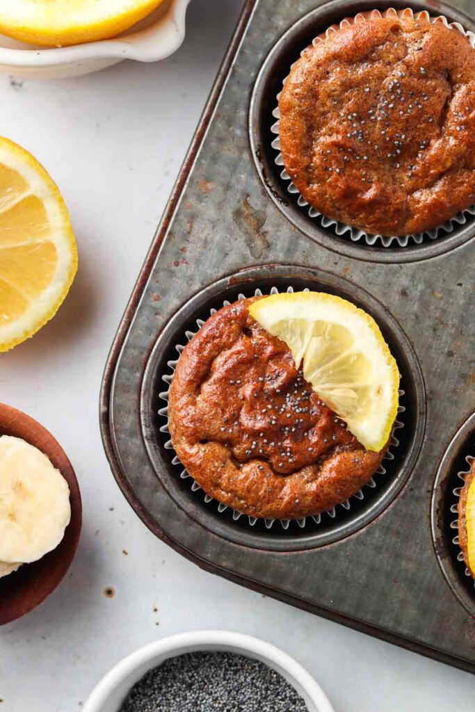 gluten free muffins in a pan