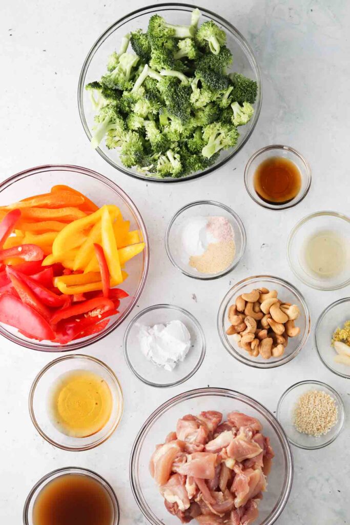 ingredients laid out in bowls