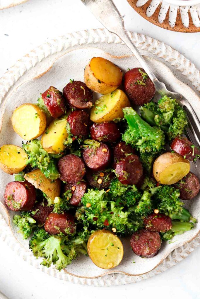 sausage meal on a plate
