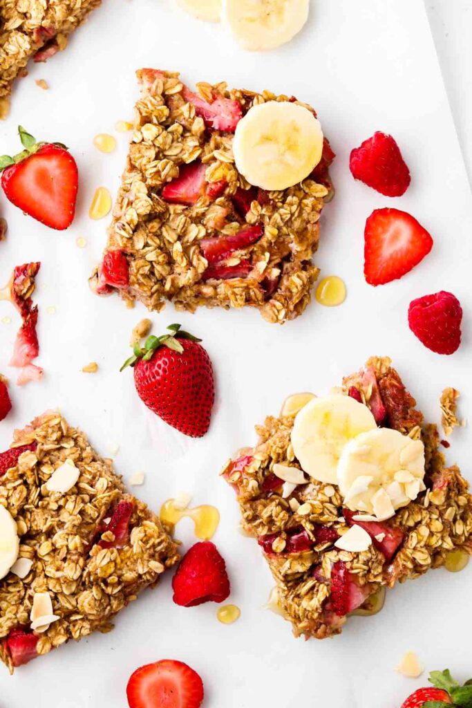 oat bars laid out on wax paper