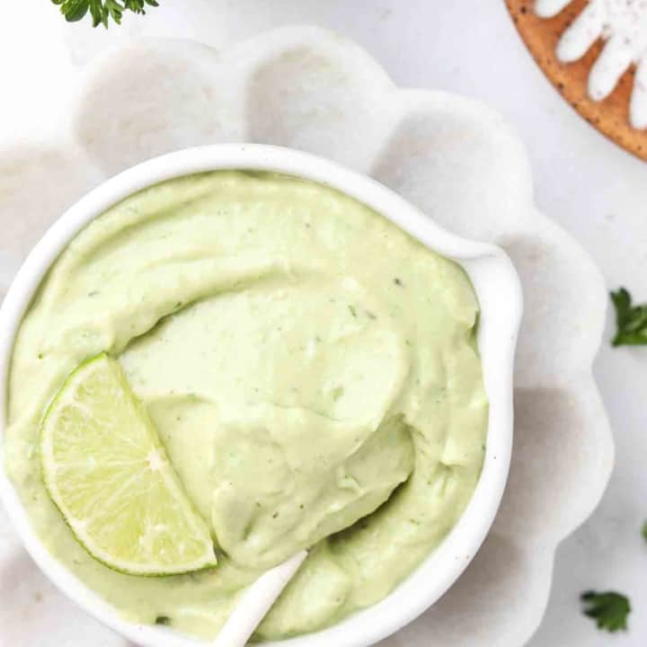 Healthy Avocado Lime Ranch Dressing Allianna's Kitchen