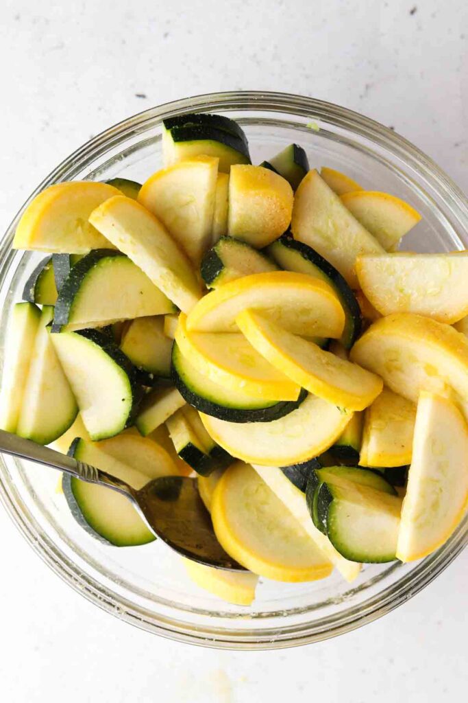 zucchini and yellow squash in a bowl