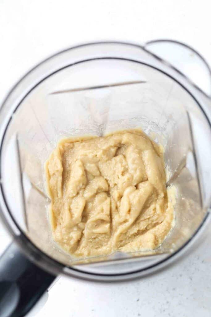 creamy nut butter in a blender