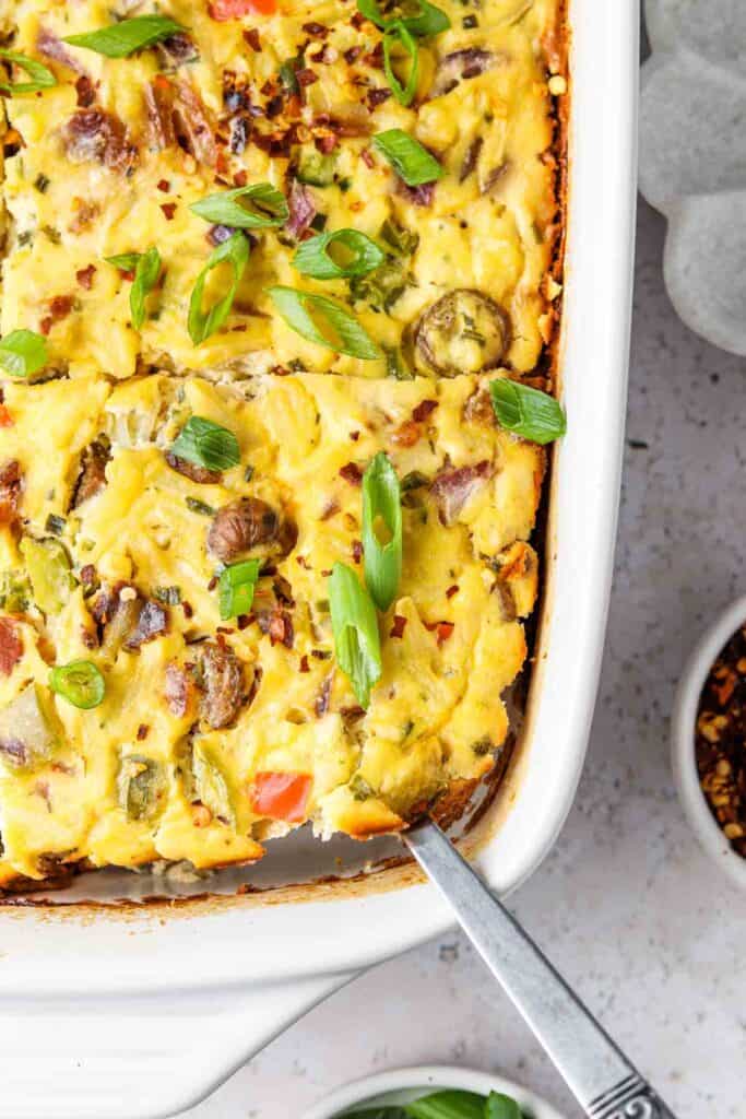 hashbrown casserole in a casserole rish