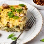 hashbrown breakfast casserole in a plate