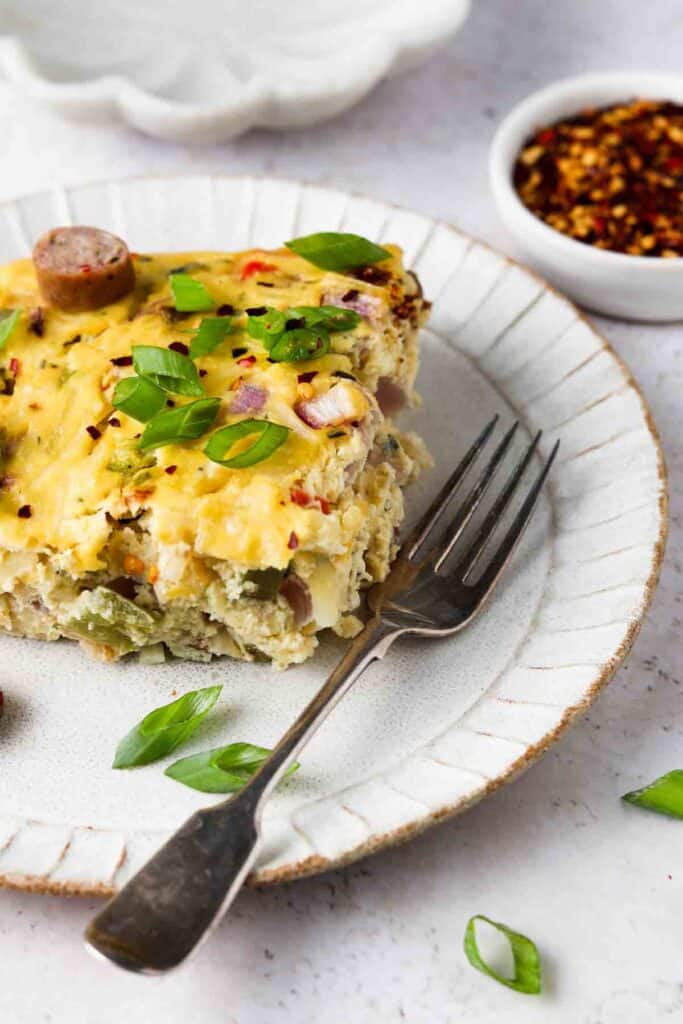 hashbrown breakfast casserole in a plate