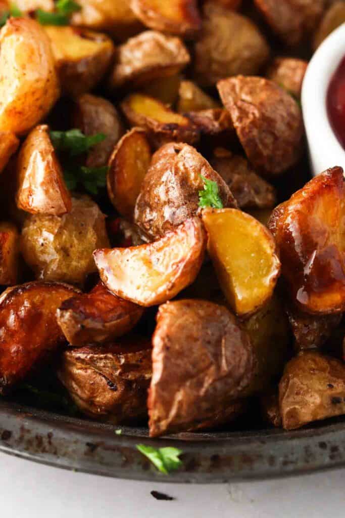 close up photo of home fries 